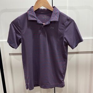 Boys Vineyard Vines Striped Short-Sleeve Performance Polo